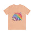 Rainbow Hedgehog - Short Sleeve Tee Heather Peach